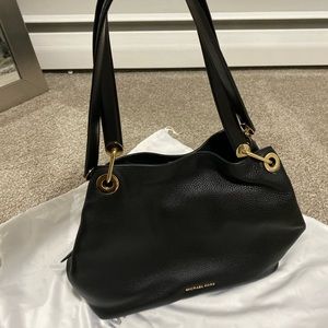 Michael Kors Black Pebbled Leather Shoulder Bag